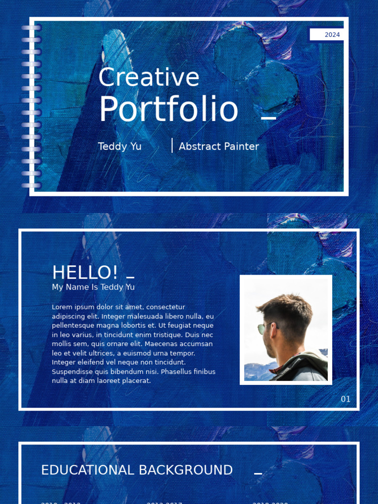 Blue White Simple Elegant Creative Portfolio Presentation | PDF