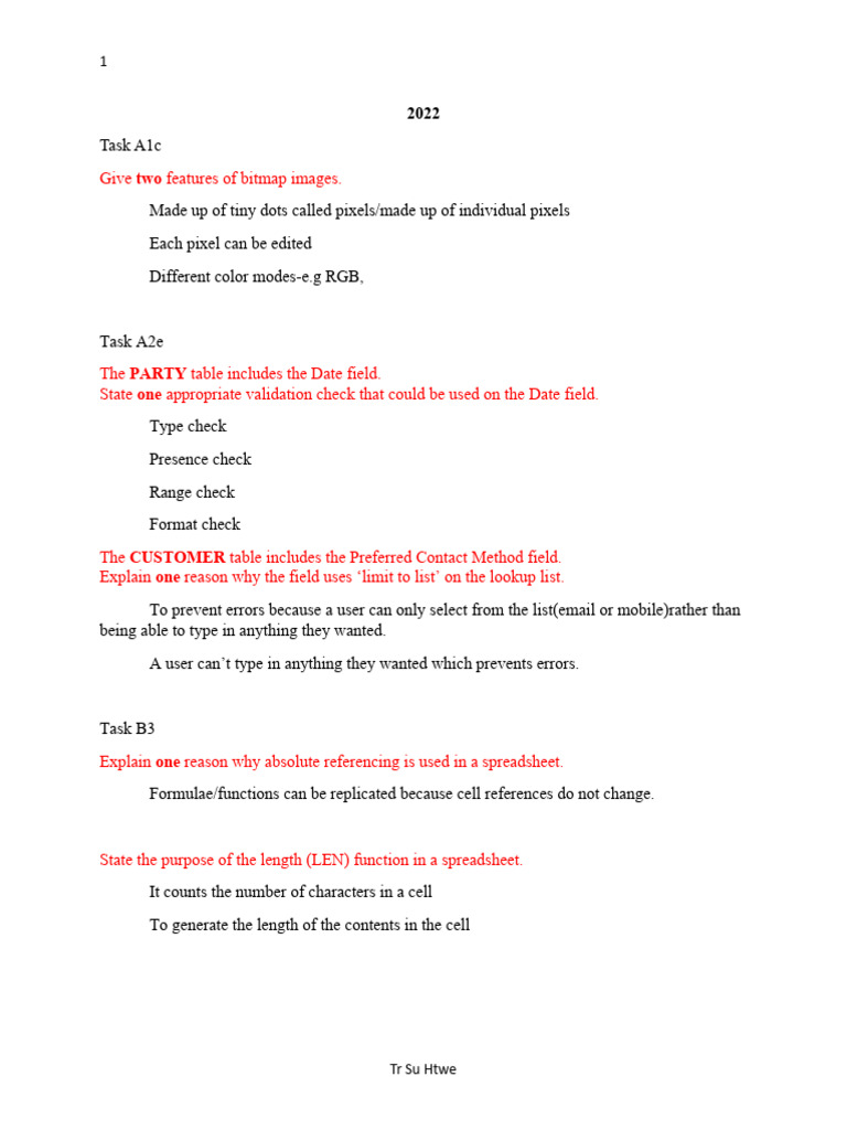 Edexcel Summary (2017,2021,2021 Nov, 2022) - 1 | PDF | Spreadsheet ...