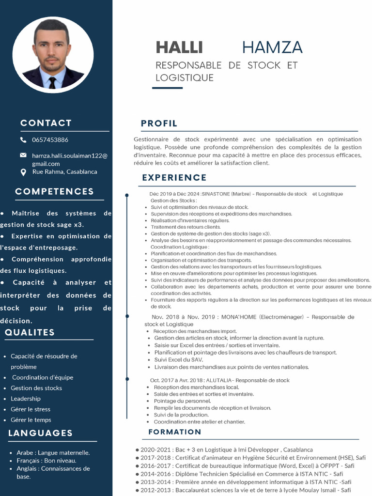 CV Hamza Halli - NV | PDF