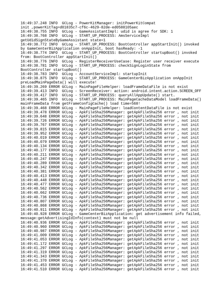 Game Center Startup Log Analysis | PDF | Internet Standards ...