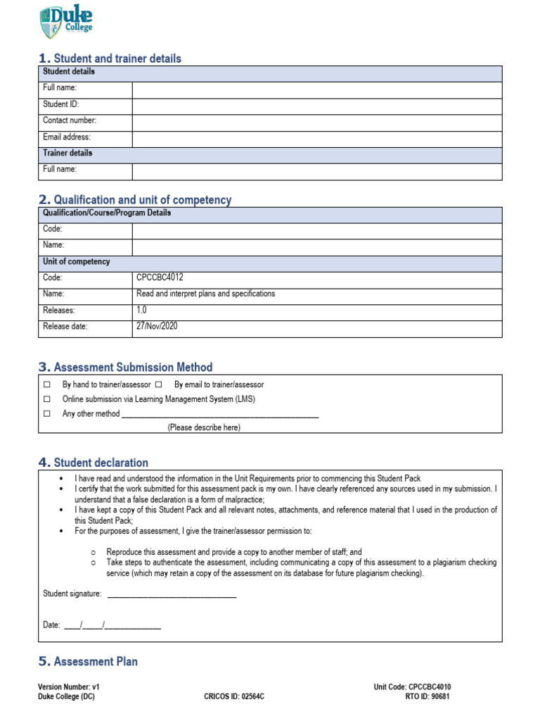 CPCCBC4012 Assessment 2 Skills Test | PDF | Specification (Technical ...