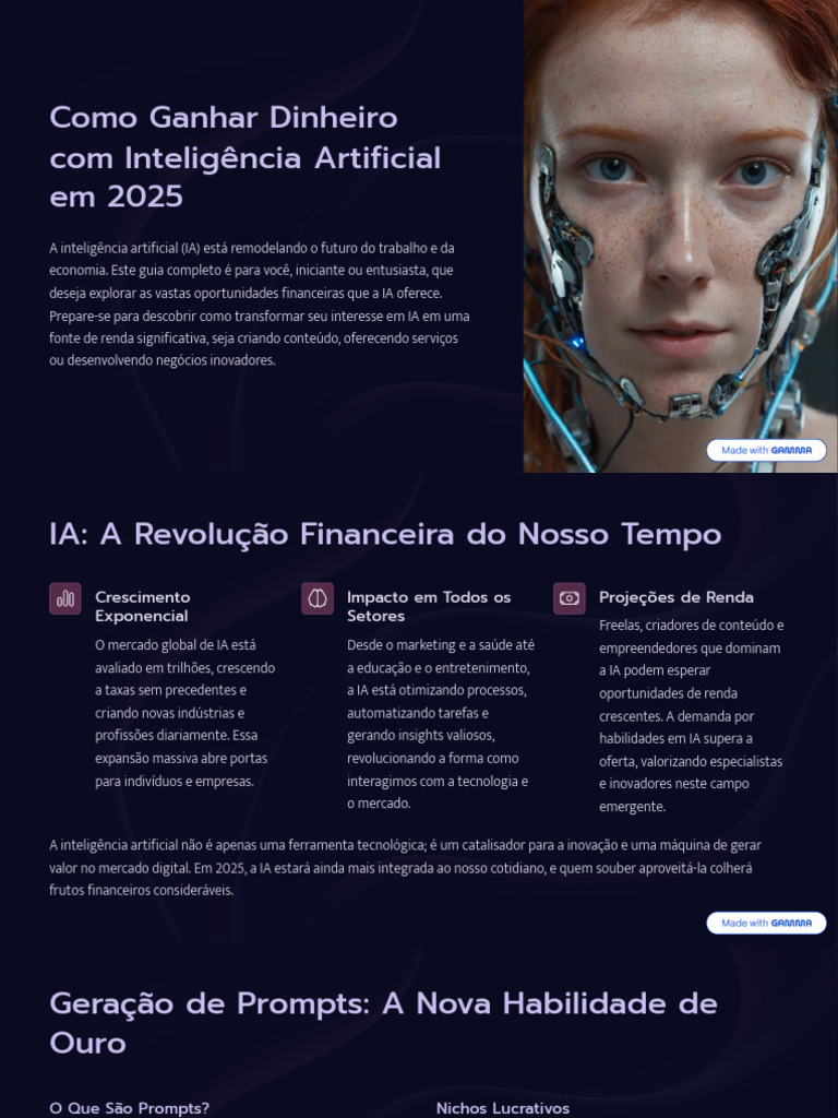 Como Lucrar com IA em 2025 | PDF | Marketing | Inteligência artificial