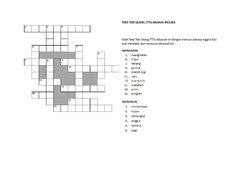 Teka Teki Silang | PDF