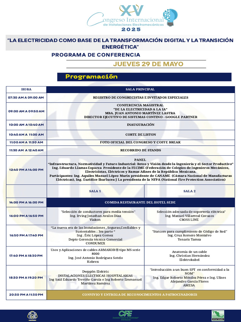 Programa Congreso 2025 - 20250514 - 171012 - 0000 | PDF | Ingeniería