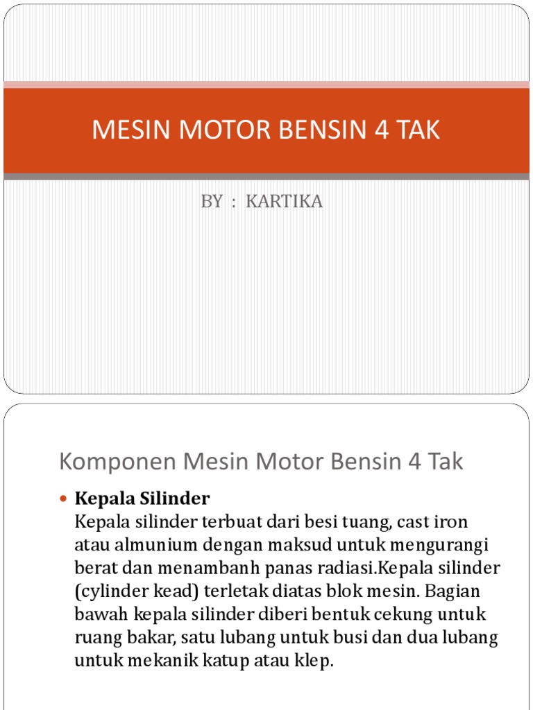 Mesin Motor Bensin 4 Tak