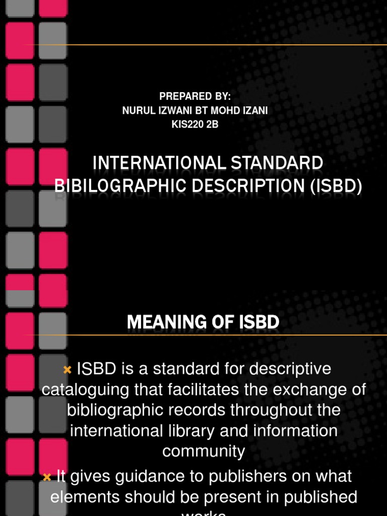Overview of ISBD Guidelines and Areas | PDF | Bibliography ...