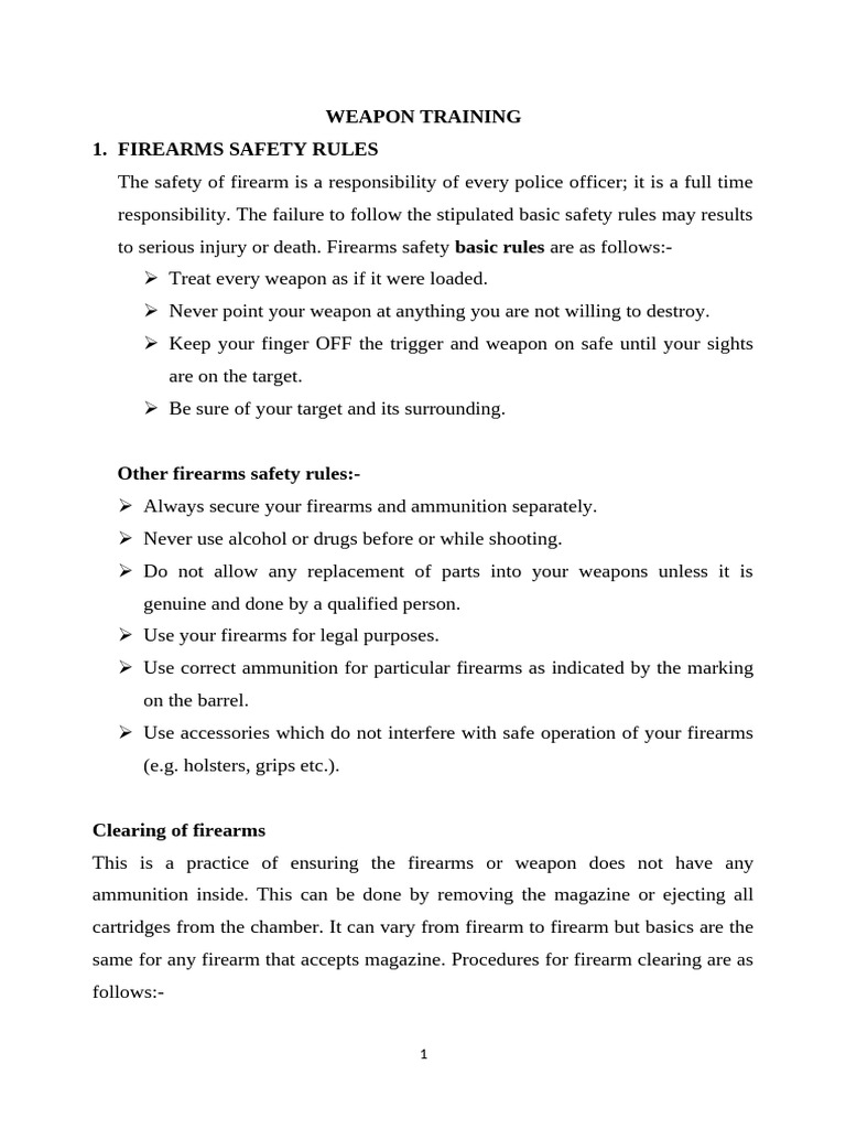 Firearm Safety and Maintenance Guide | PDF | Firearms | Cartridge ...