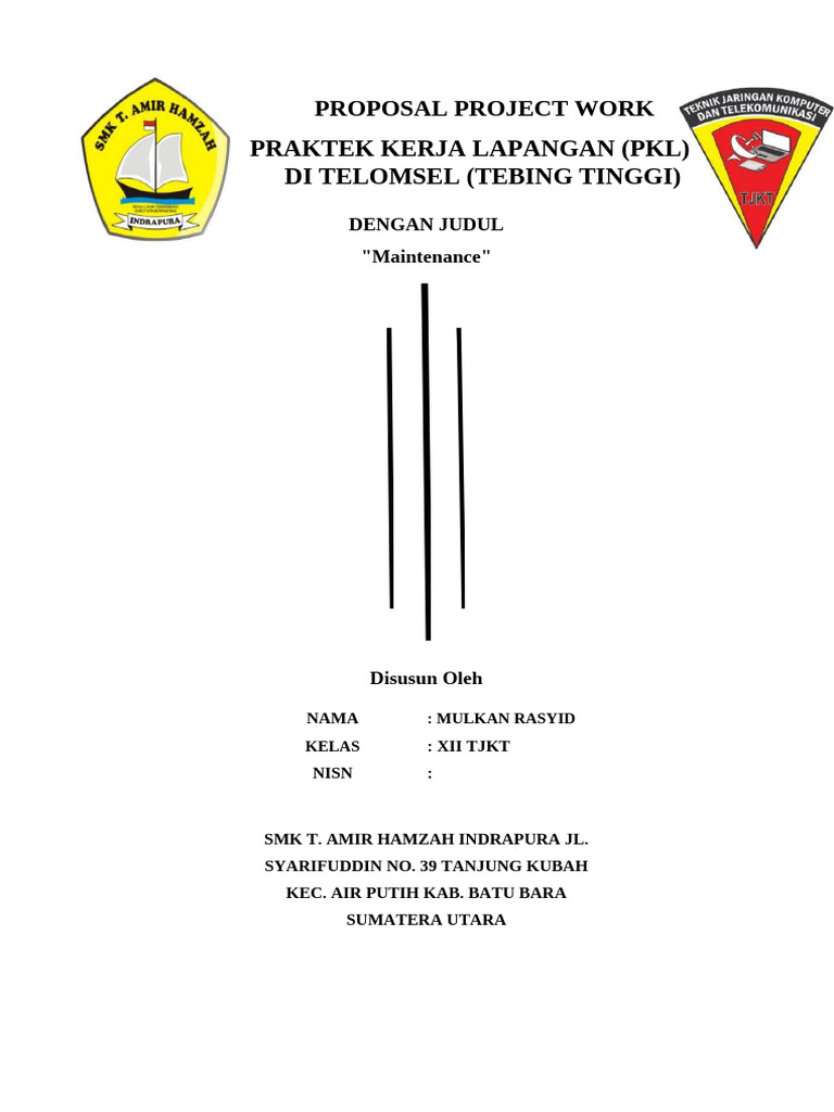 Proposal Project Work SMK Amir Hamzah | PDF