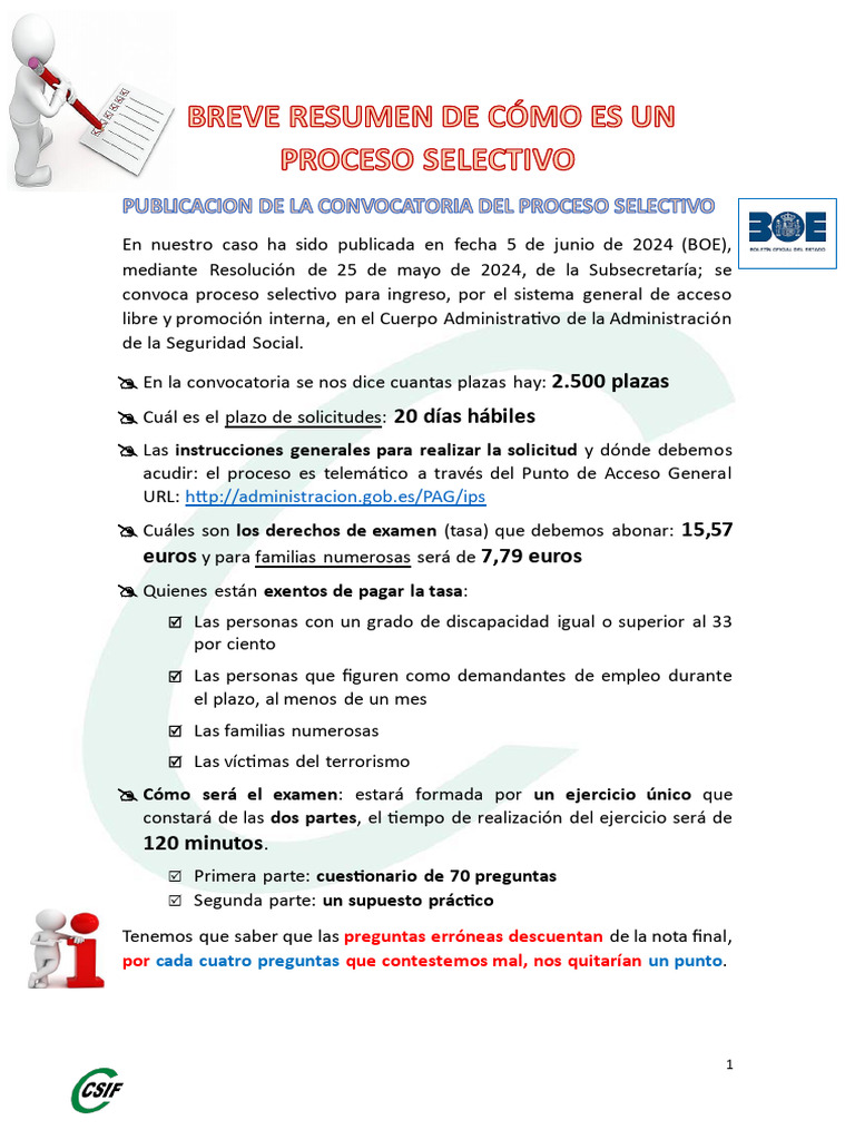 Breve Resumen de Cómo Es Un Proceso Selectivo | PDF