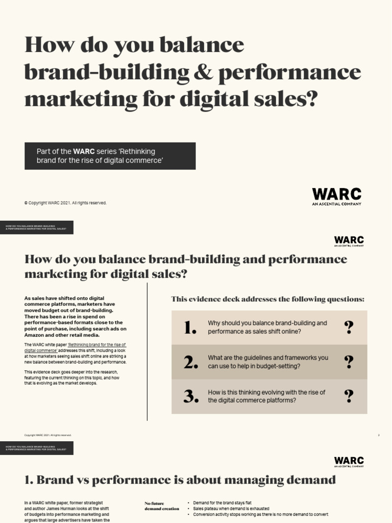 Balancing Brand and Performance Marketing | PDF | Marketing | Brand