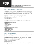 A1 English Booklet for Beginners | PDF | English Language | Language ...