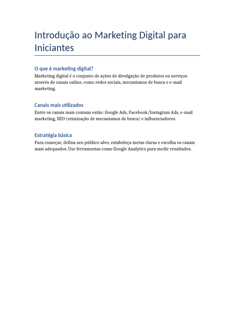 Introdução ao Marketing Digital | PDF