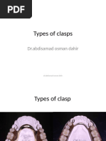 Types of Clasps in RPDs | PDF | Dental Anatomy | Dentistry Branches