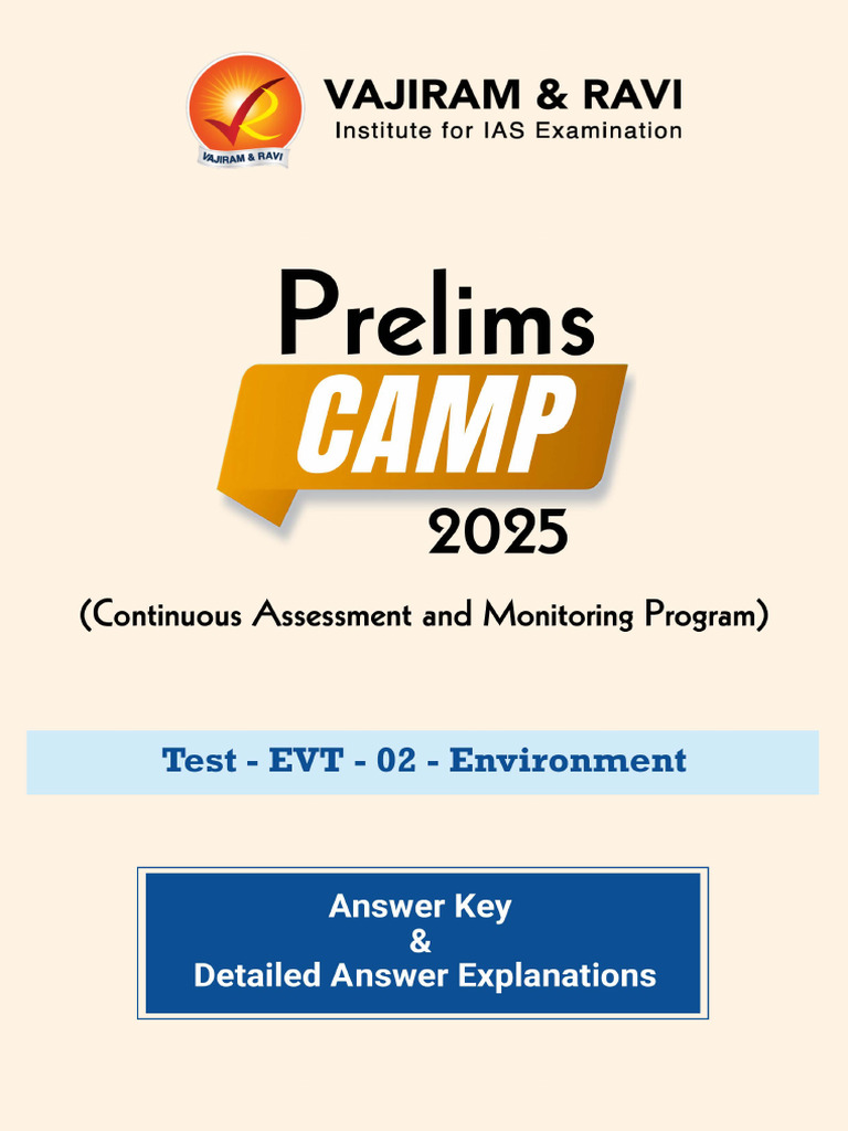 Test 23 (Evt-2) Sol Camp Test 2025 | PDF | Particulates | Smog