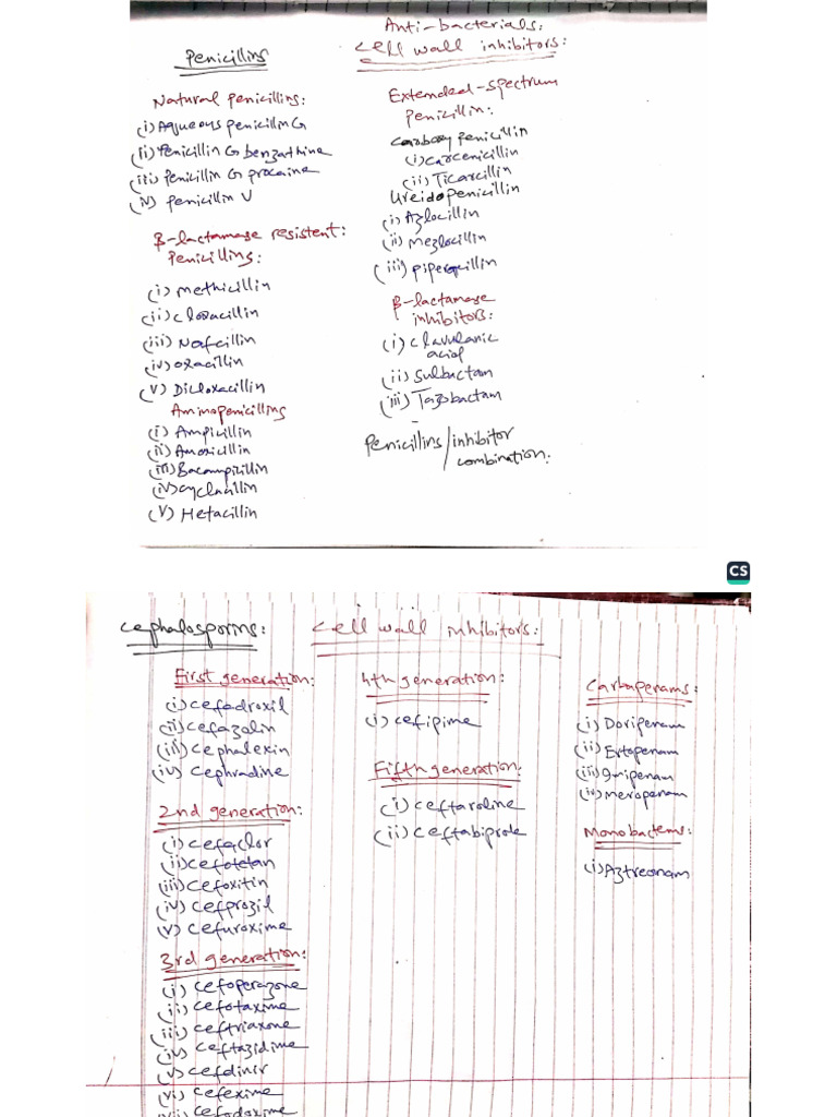 Antibacterials Classification | PDF