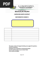 Grade 5 Mathematics June Exam 2025 | PDF | Mathematics