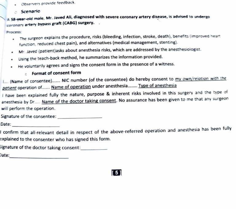 High-Risk Surgery Consent Process | PDF