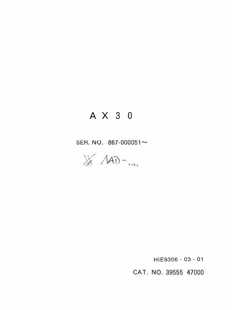 Airmann AX30 Parts Manual | PDF