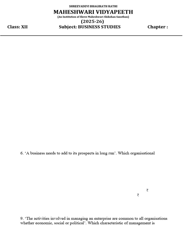 BST CH 2 | PDF | Goal | Sales