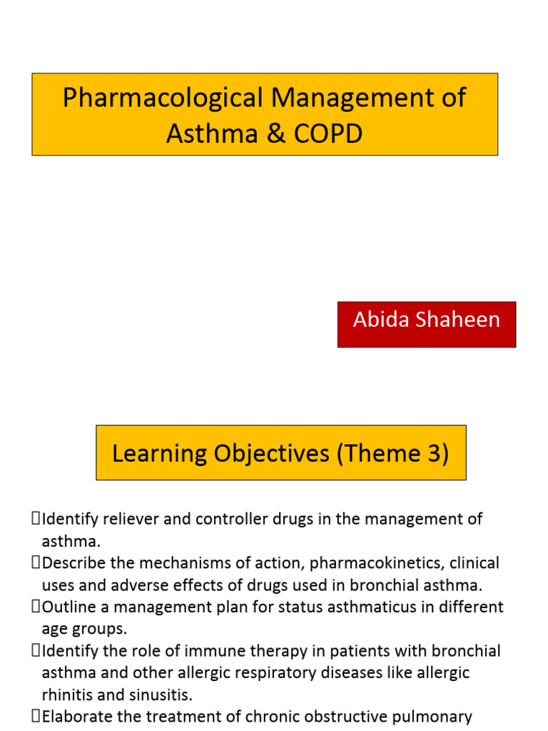 Methylxanthines in Asthma Management | PDF | Asthma | Chronic ...