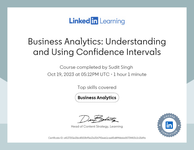 CertificateOfCompletion - Business Analytics Understanding and Using ...