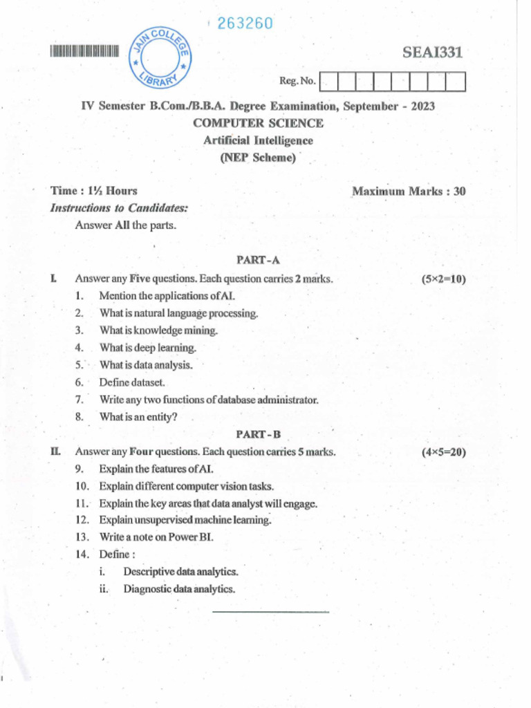 AI 4th Sem Pyq | PDF
