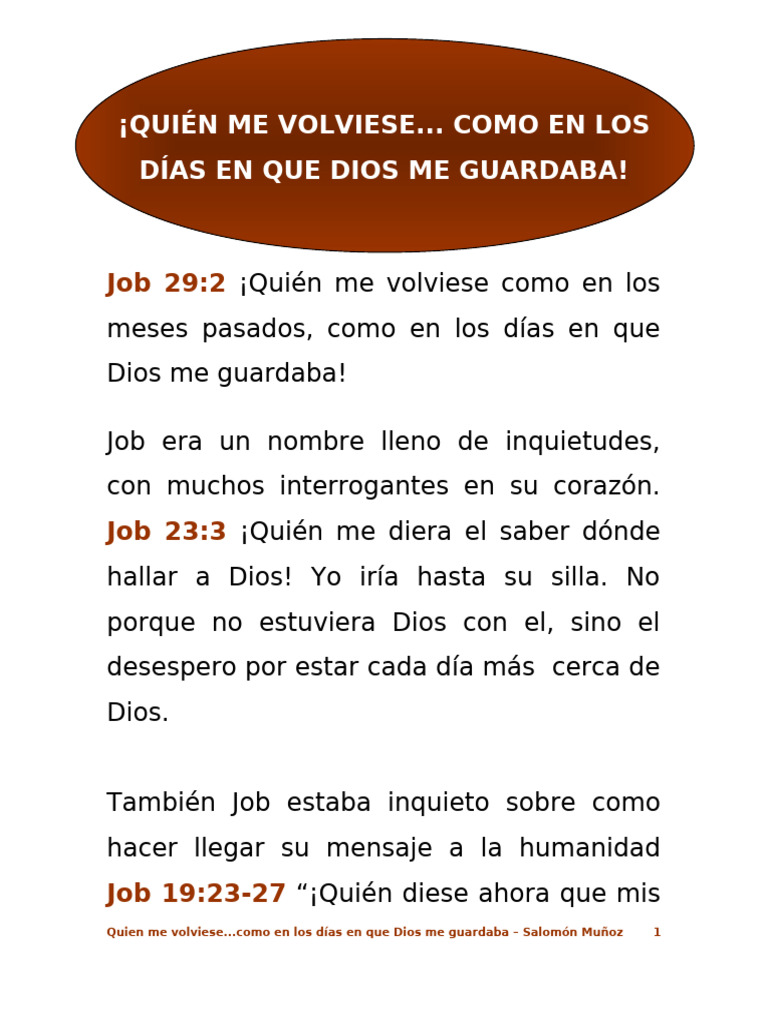 Reflexiones sobre Job y la Fe en Dios | PDF | Libro de trabajo ...