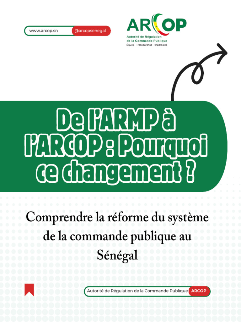 Évolution vers l'ARCOP au Sénégal | PDF | Partenariat public-privé ...