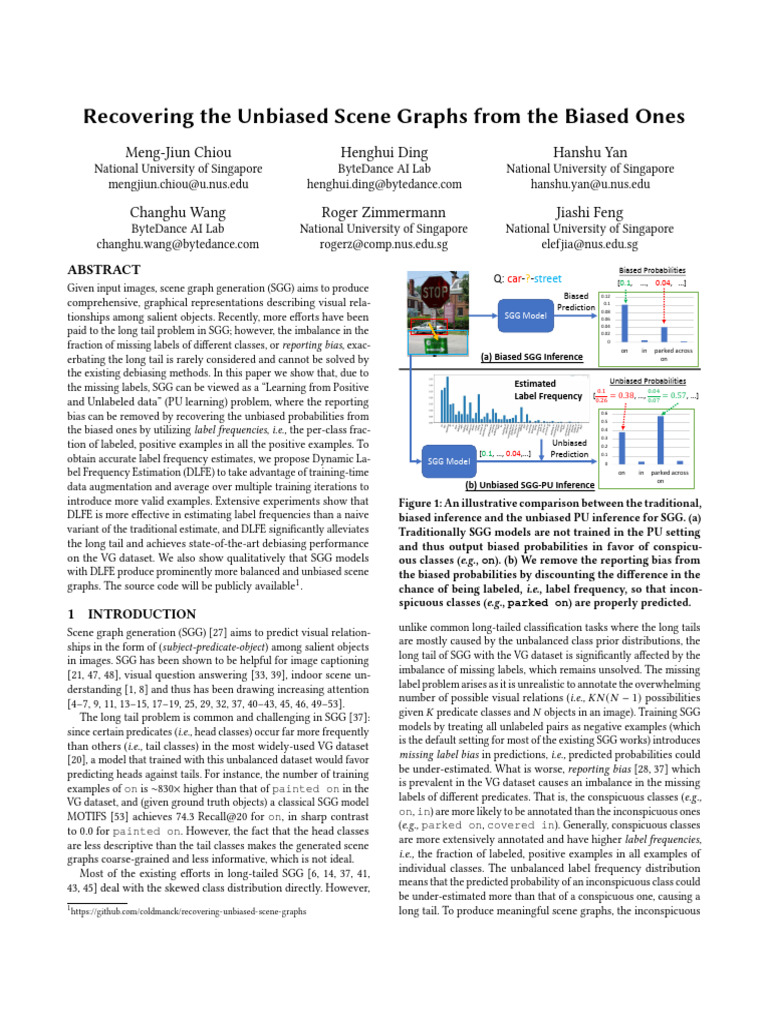Unbiased Scene Graph Recovery Methods | PDF | Statistical ...