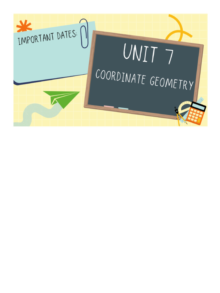 7A Coordinate Geometry Packet | PDF | Area | Line (Geometry)