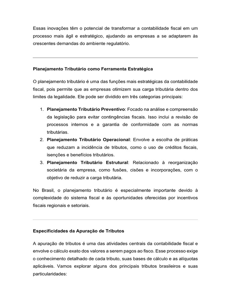 Planejamento e Gestão da Contabilidade Fiscal | PDF | Contabilidade ...