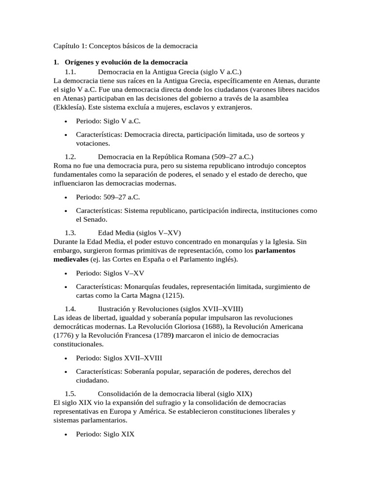 Historia y principios de la democracia | PDF | Democracia | Ideologías ...