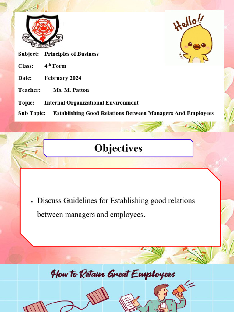 2.10 Establish Good Relations | PDF | Employment | Incentive