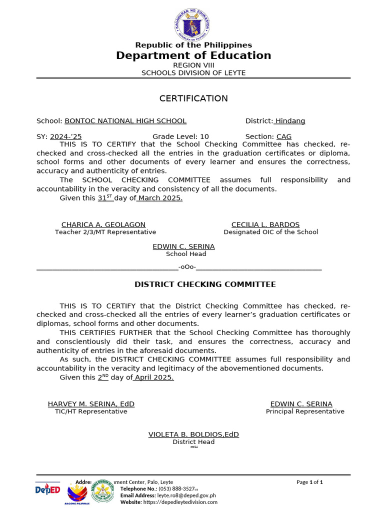 Graduation Document Certification 2025 | PDF