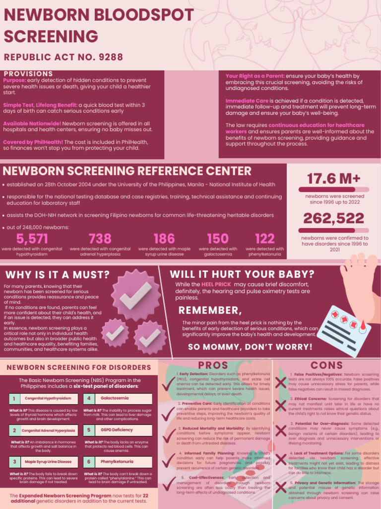 Newborn Screening Benefits in the Philippines | PDF | Medicine | Health ...