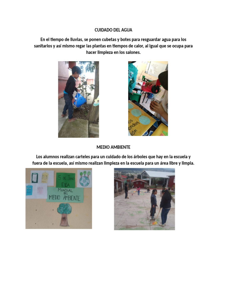 Cuidado del Agua y Medio Ambiente | PDF | Escuelas | Aprendizaje