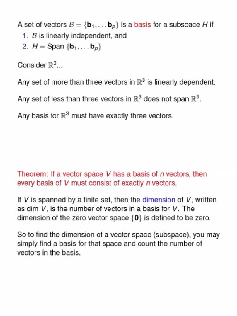 Linear Algebra Section (4.5) | PDF