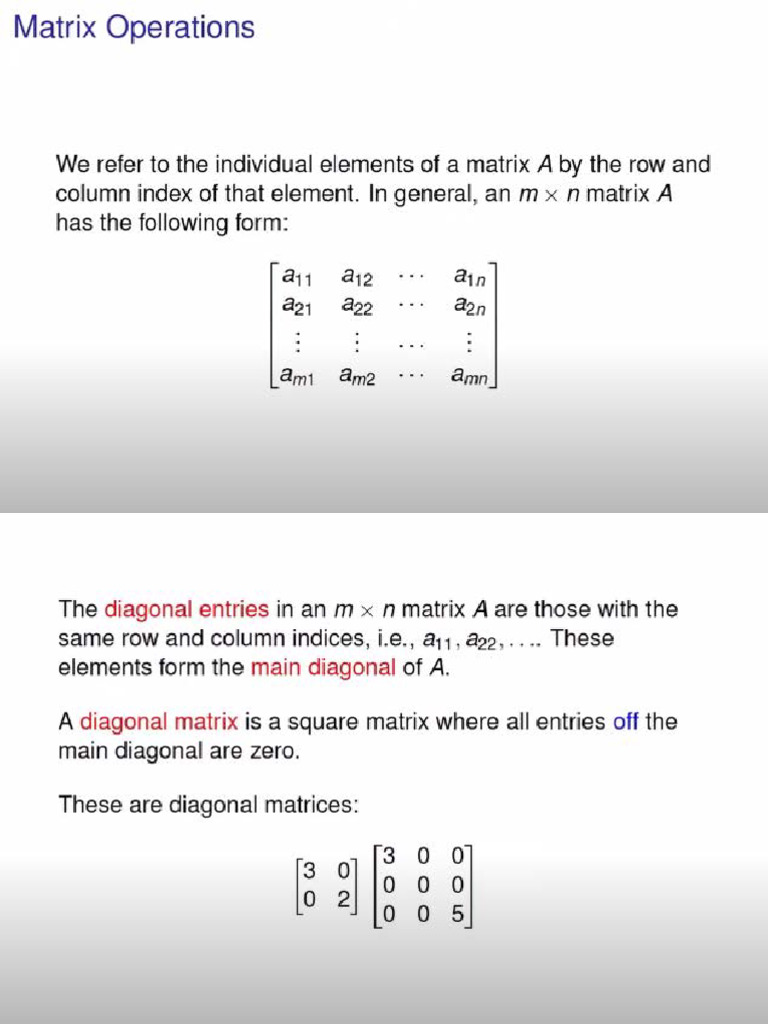 Linear Algebra Section (2.1) | PDF