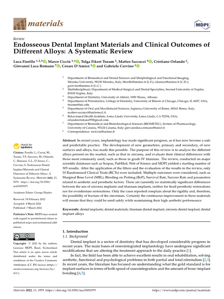 Paper 4 | PDF | Dental Implant | Materials