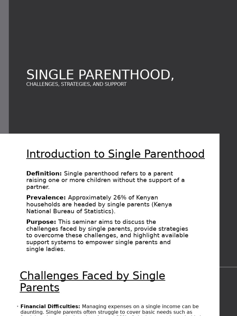Support for Single Parents in Kenya | PDF | Single Parent | Mental Health