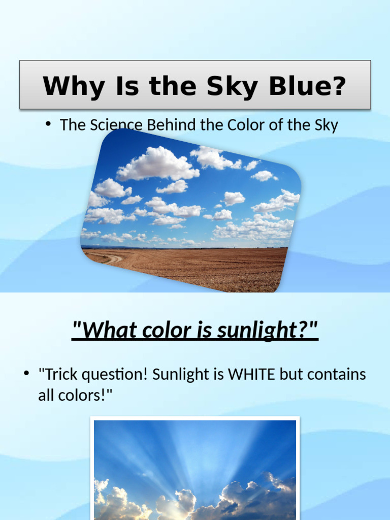 Why Is the Sky Blue? Explained | PDF