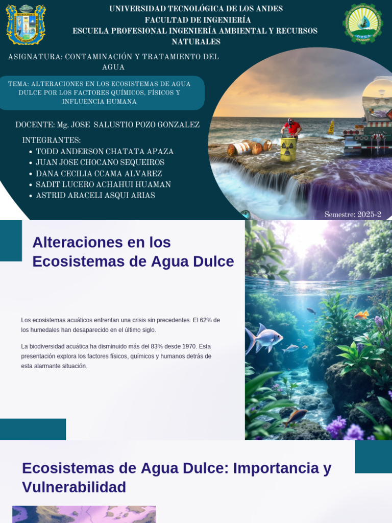 Alteraciones en Los Ecosistemas de Agua Dulce | PDF | Agua ...