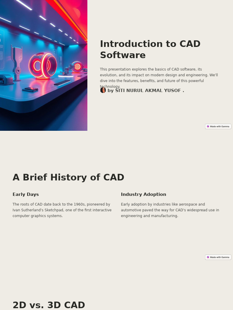 Overview of CAD Software Basics | PDF | Graphical User Interfaces ...