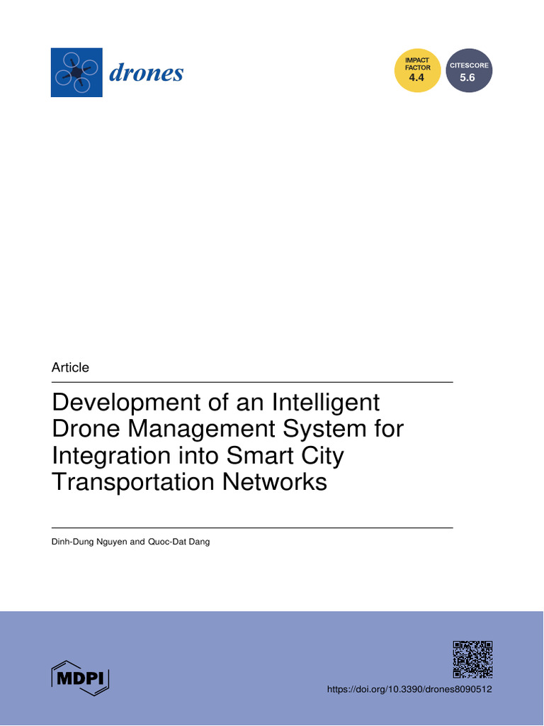 Intelligent Drone Management for Smart Cities | PDF | Unmanned Aerial ...