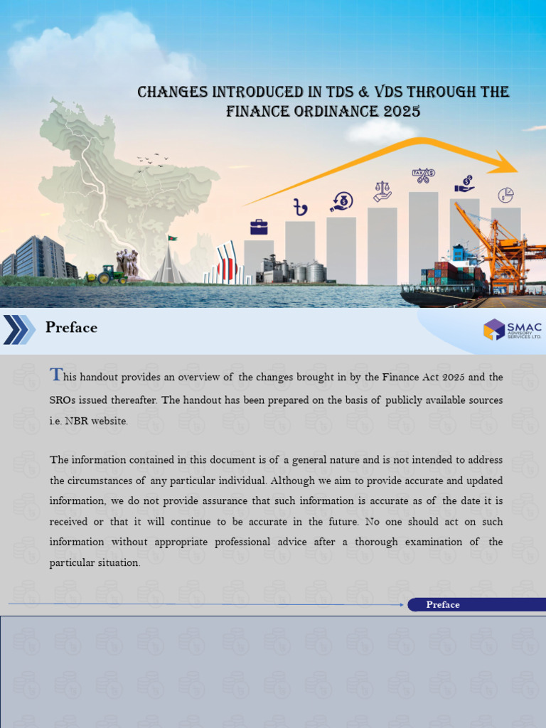 TDS & VDS Changes in Bangladesh 2025 | PDF | Taxes | Lease