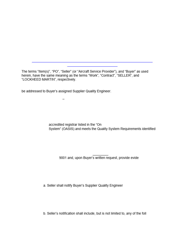 Lockheed Martin Third-Party Logistics Quality Requirements | PDF ...