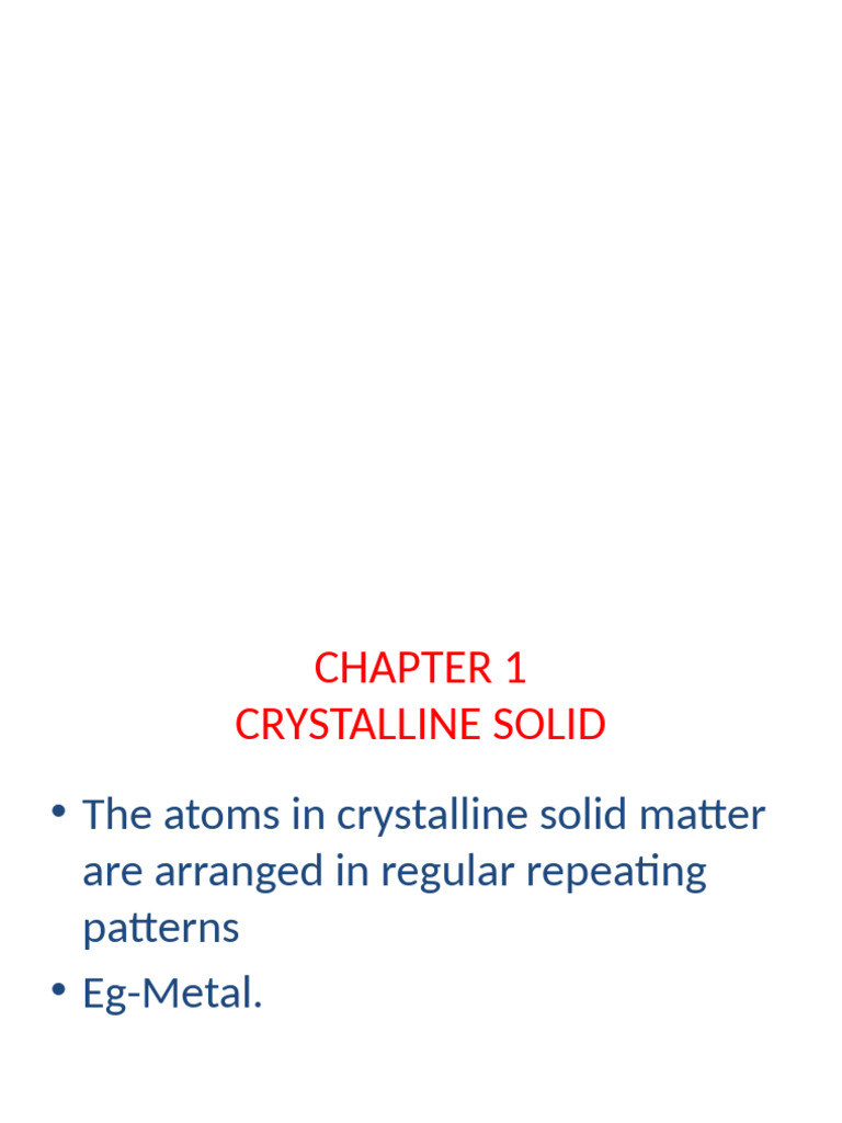 Understanding Crystalline Solids and Structures | PDF | Crystal ...