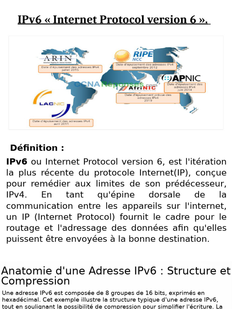Comprendre l'IPv6 et ses caractéristiques | PDF | I Pv6 | Protocoles ...