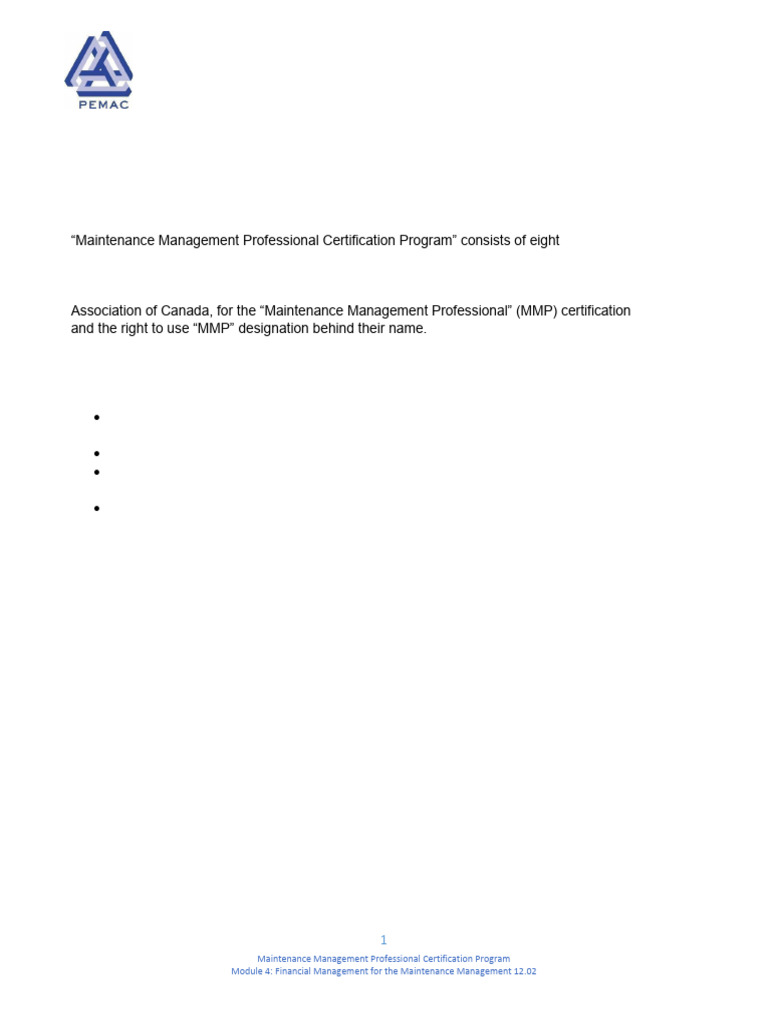 Financial Management for Maintenance Managers | PDF | Internal Rate Of ...