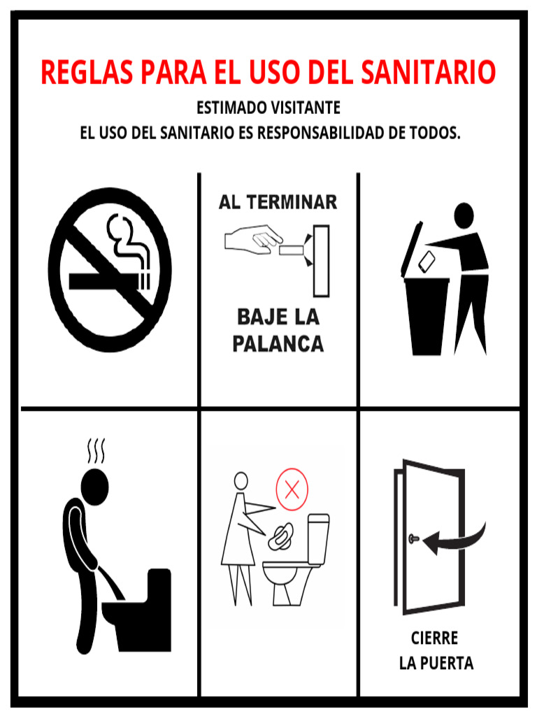 Reglas para el Uso del Sanitario | PDF